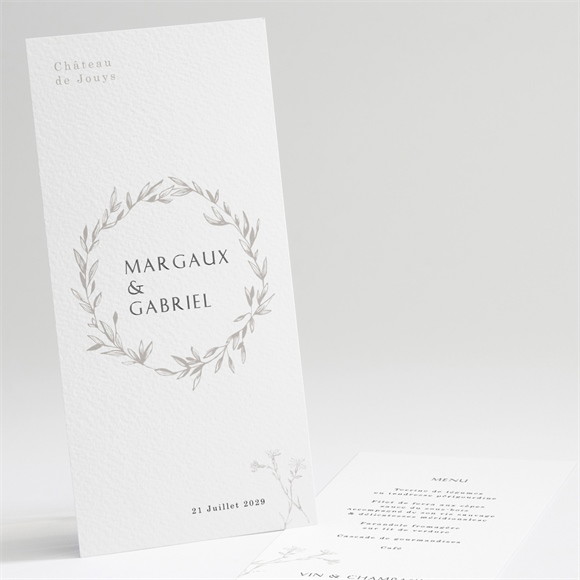 Menu mariage Tendre couronne réf.N221115