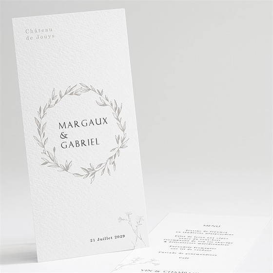 Menu mariage tendre couronne