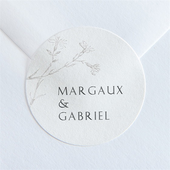 Sticker mariage tendre couronne