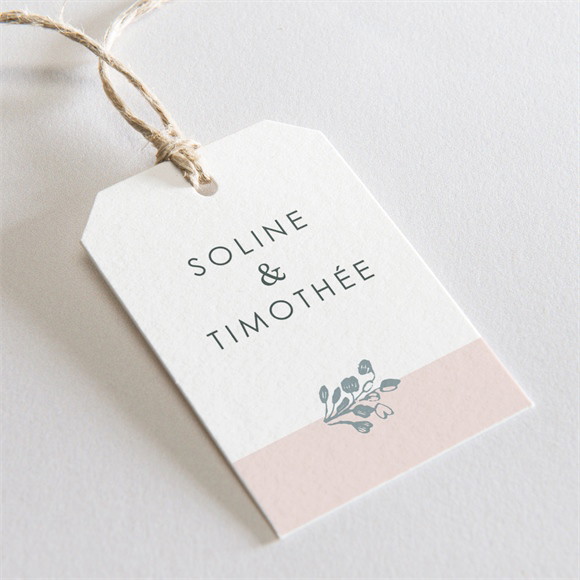 Etiquette mariage Guirlande de fleurs réf.N29146