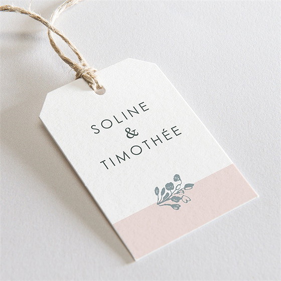 Etiquette mariage guirlande de fleurs