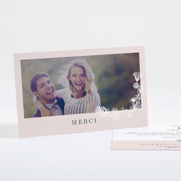 Remerciement mariage Guirlande de fleurs réf.N16193