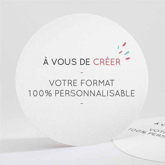 Invitation anniversaire de mariage rond 100% création