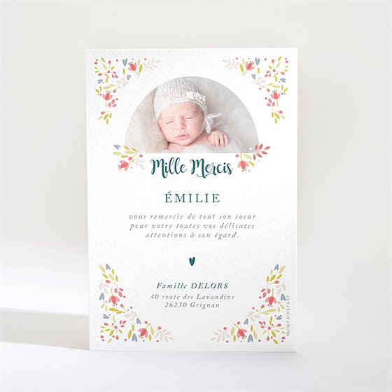 Remerciement naissance petit coeur