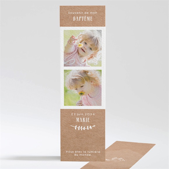 Signet baptême Pele mele photo original réf.N20191