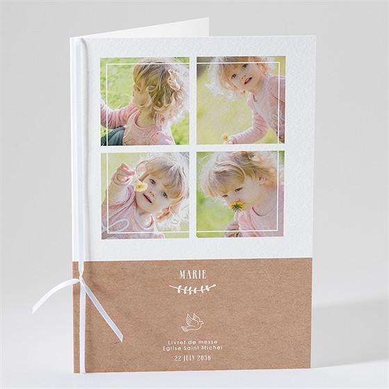 Livret de messe baptême pele mele photo original
