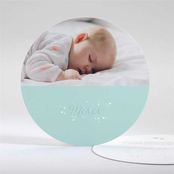 Remerciement naissance Couronne gaufrage pour garçon réf.N321151