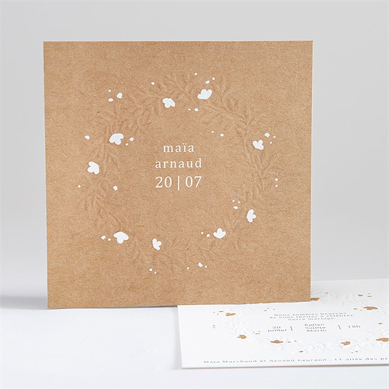 Faire-part mariage gravure