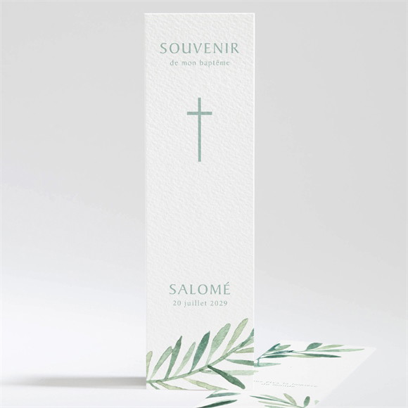 Signet baptême Feuilles et Or réf.N201104