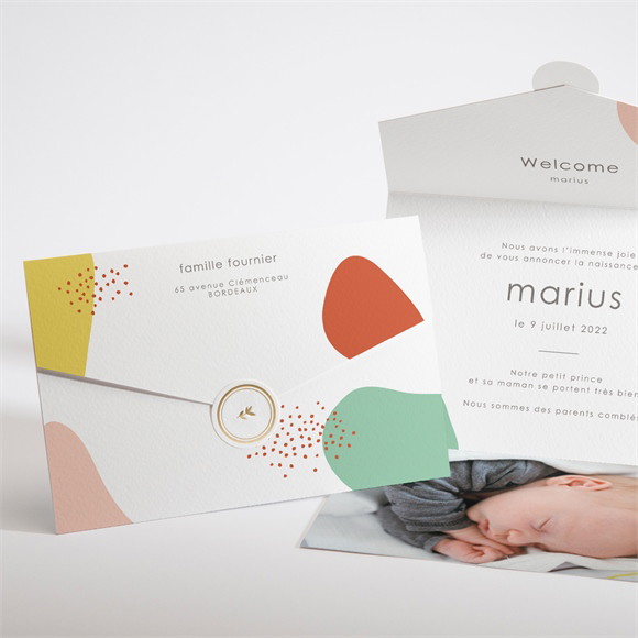 Faire-part naissance Vitamine Tout en un réf.N97114