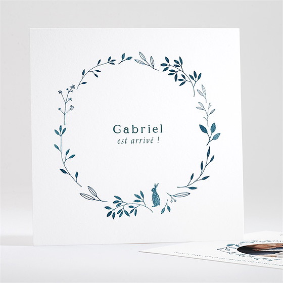 Faire-part naissance fleurs en farandole
