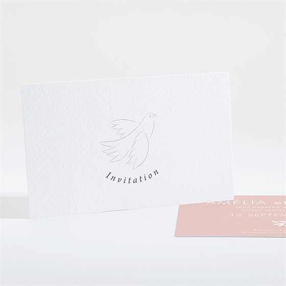 Carton d'invitation mariage l'essentiel en initiales