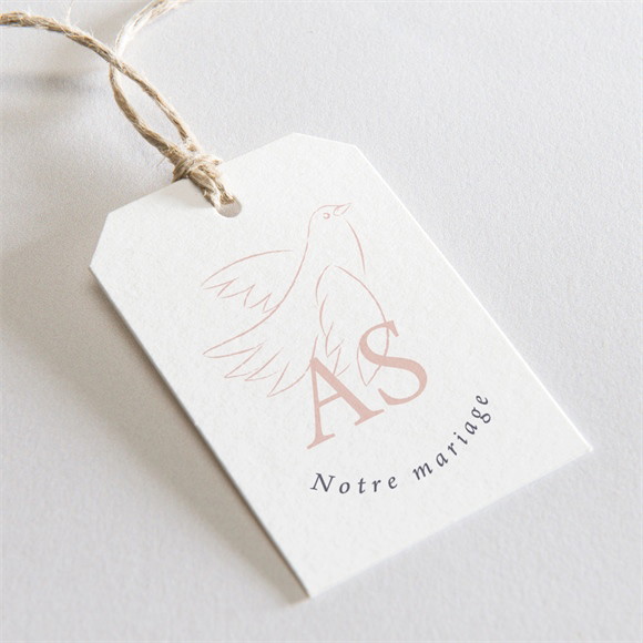 Etiquette mariage L'Essentiel en initiales réf.N29151