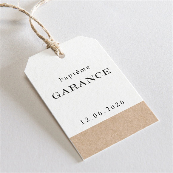 Etiquette baptême Essentiel sacré réf.N29153
