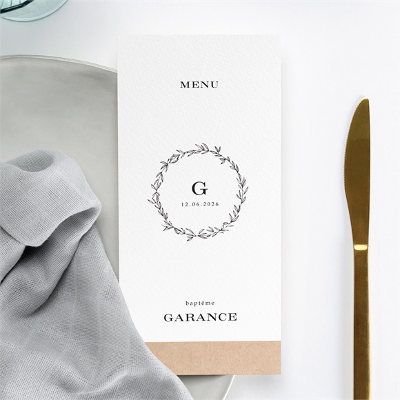 Menu baptême Essentiel sacré réf.N221124