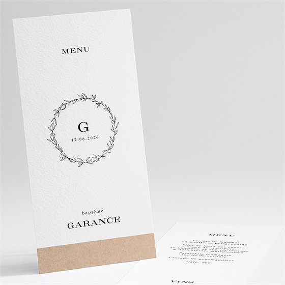 Menu baptême essentiel sacré