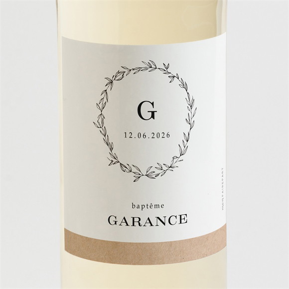 Etiquette de bouteille baptême Essentiel sacré réf.N3001603