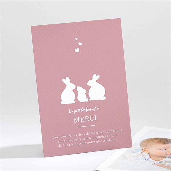 Remerciement naissance silhouettes