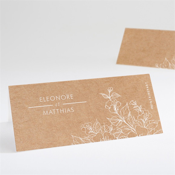 Marque-place mariage Gravure élégante réf.N440748