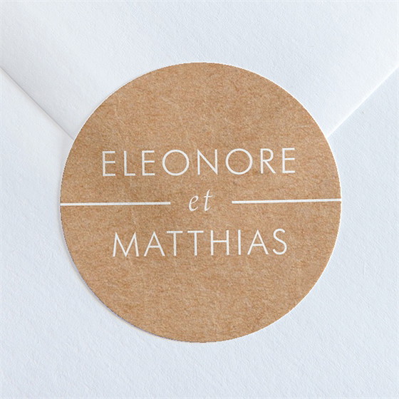 Sticker mariage gravure élégante