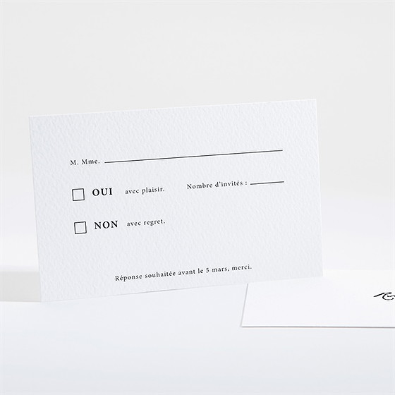 Carton réponse mariage epuré