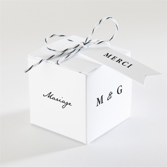 Boîte de dragées mariage Epuré réf.N340290