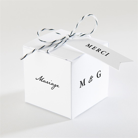 Boîte de dragées mariage epuré