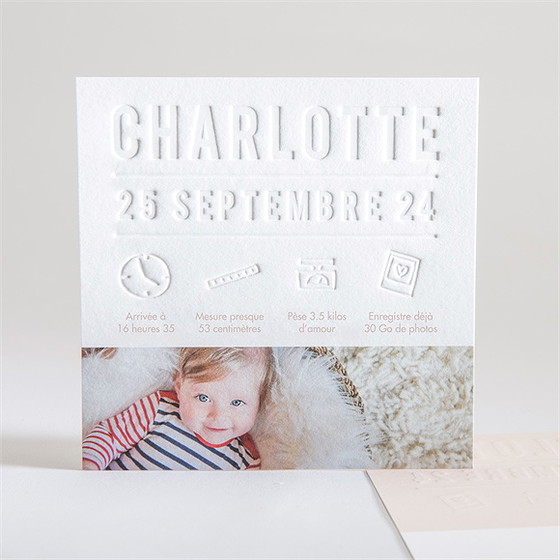 Faire-part naissance unique