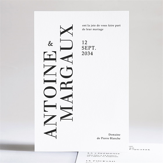 Faire-part mariage lettering