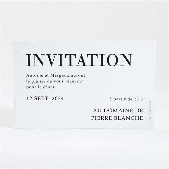Carton d'invitation mariage Lettering réf.N16003