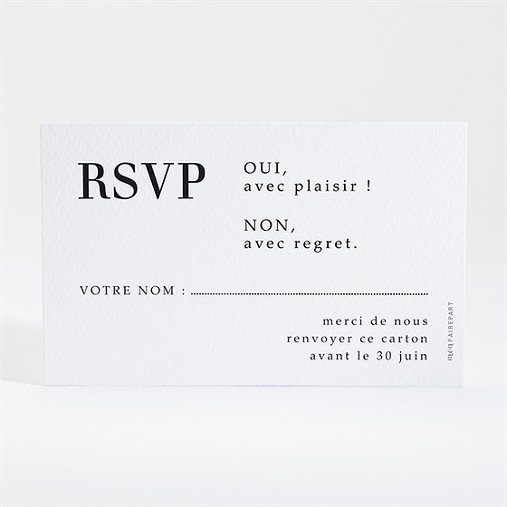 Carton réponse mariage lettering