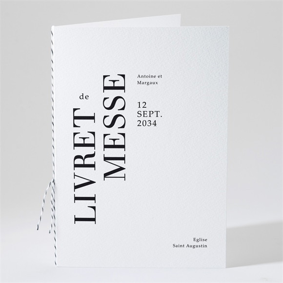 Livret de messe mariage Lettering réf.N491191