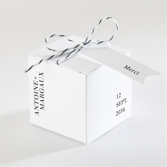 Boîte de dragées mariage Lettering réf.N340291