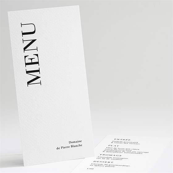 Menu mariage lettering