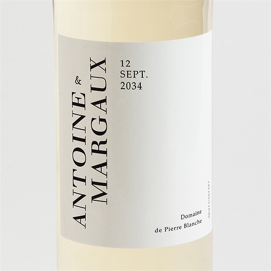 Etiquette de bouteille mariage lettering