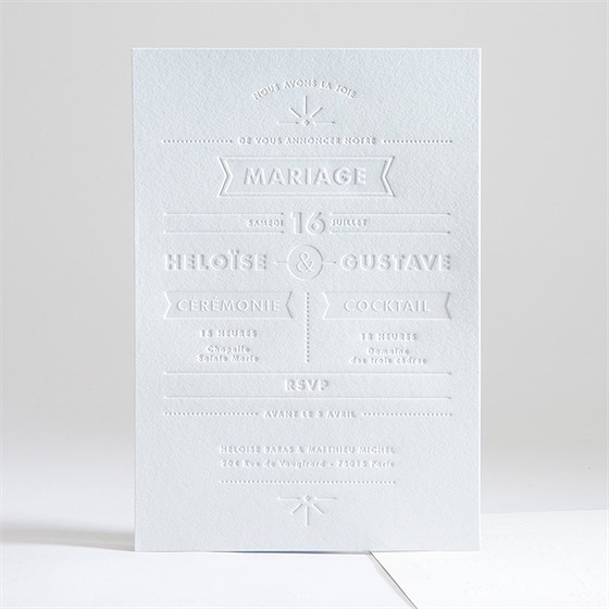 Faire-part mariage prouesse en papier