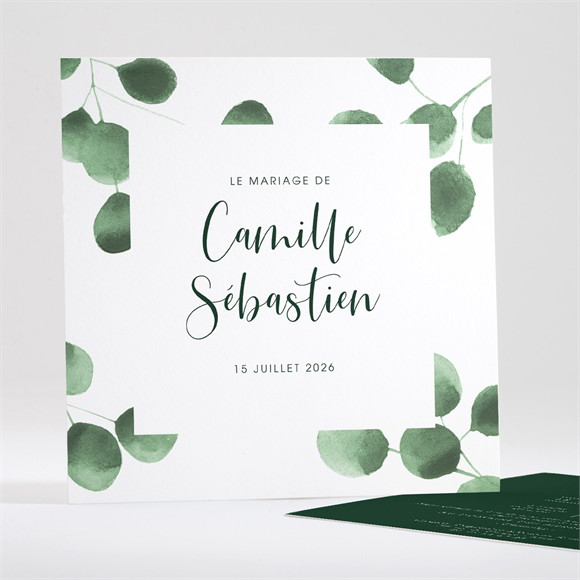 Faire-part mariage Fraîcheur végétale réf.N35189