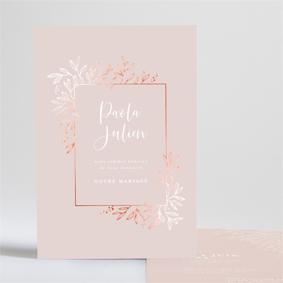 Faire-part mariage Rose gold réf.N241199