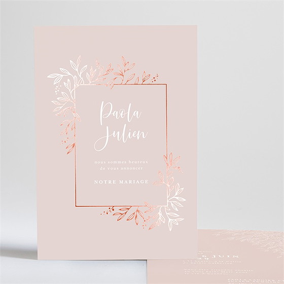 Faire-part mariage rose gold