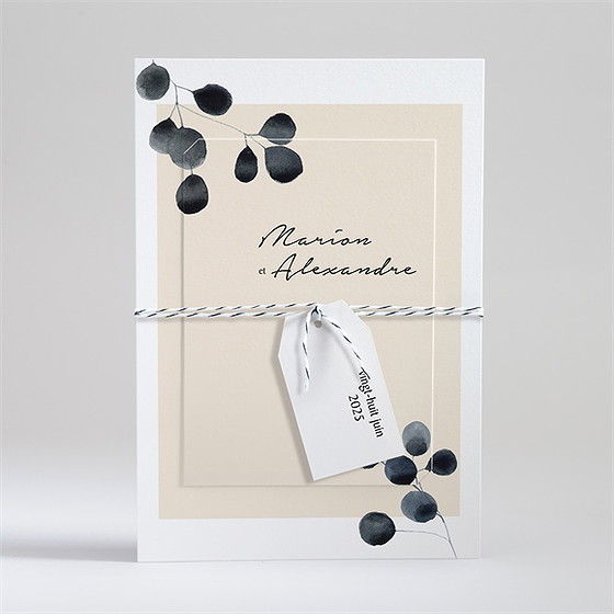 Faire-part mariage contraste