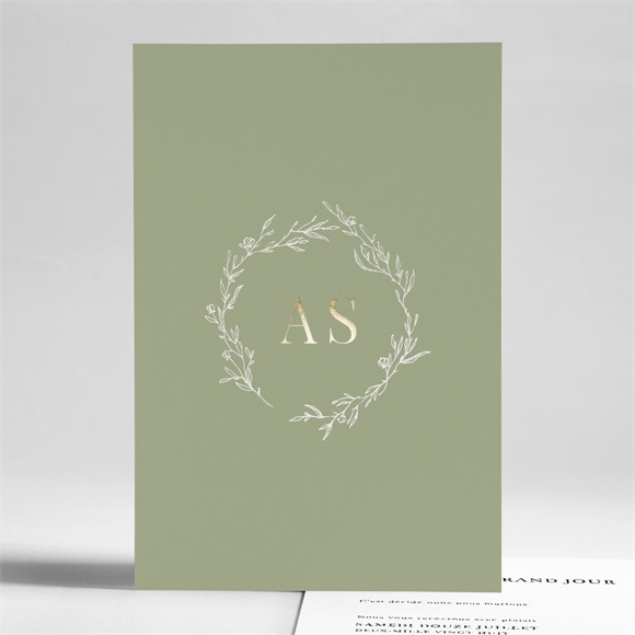 Faire-part mariage Belle Gravure réf.N241201