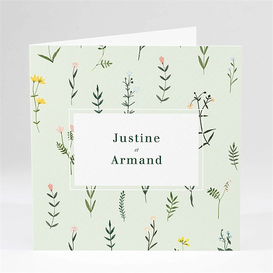 Faire-part mariage ambiance printanière
