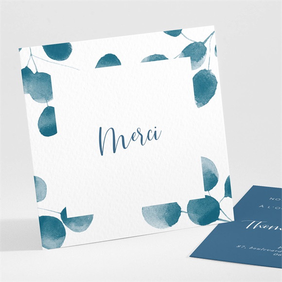 Remerciement naissance Feuillage d'aquarelle réf.N301205