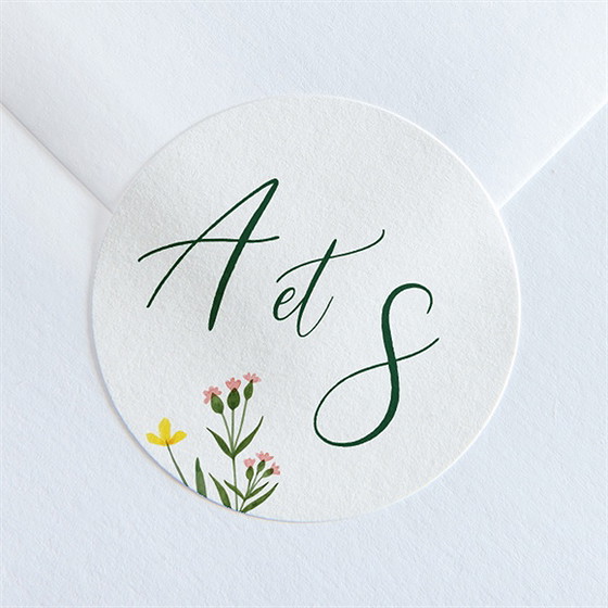 Sticker mariage la ronde des fleurs