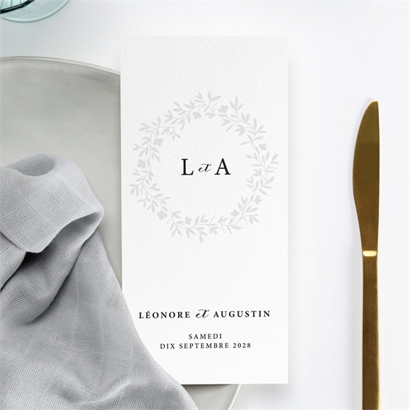 Menu mariage Sublime réf.N221130