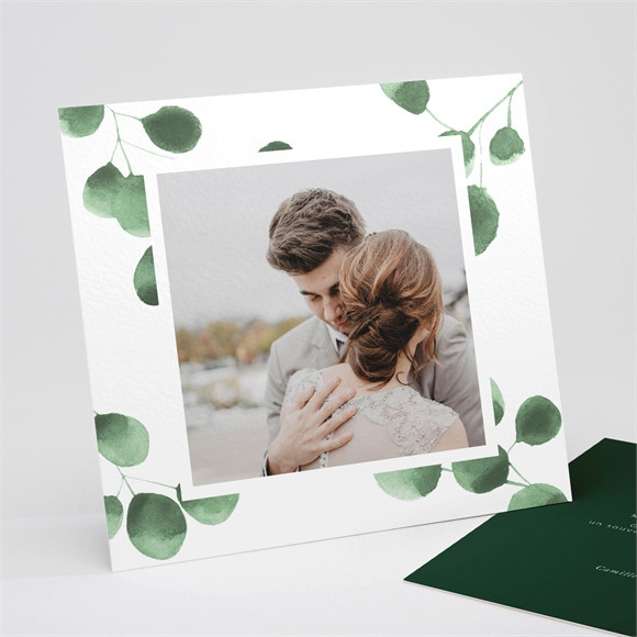 Remerciement mariage Fraîcheur végétale réf.N311255