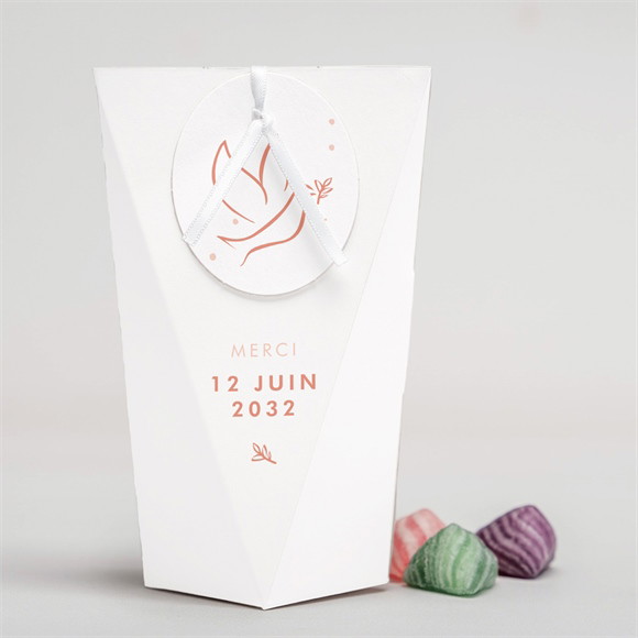 Boîte surprise communion Colombe dorée réf.N52010