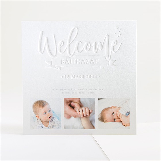 Faire-part naissance première empreinte