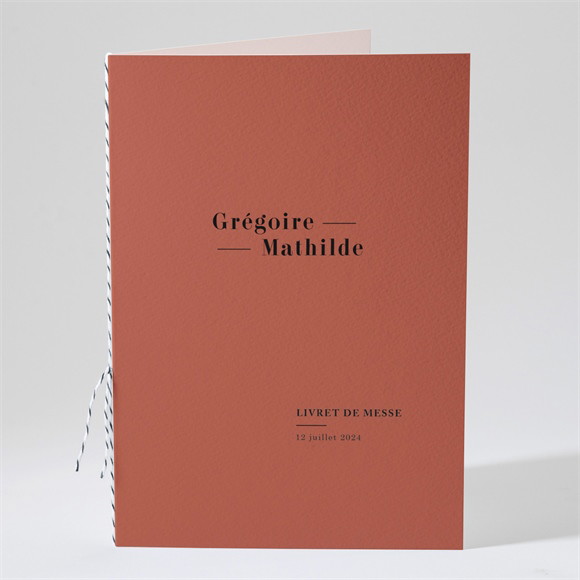Livret de messe mariage En Terracotta réf.N491194