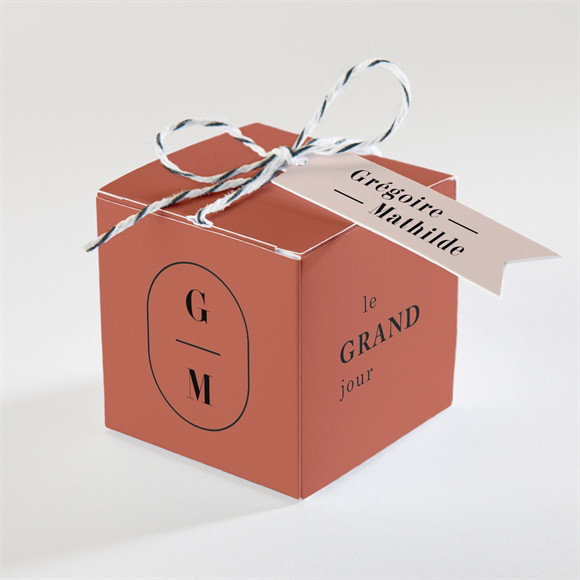 Boîte de dragées mariage En Terracotta réf.N340295